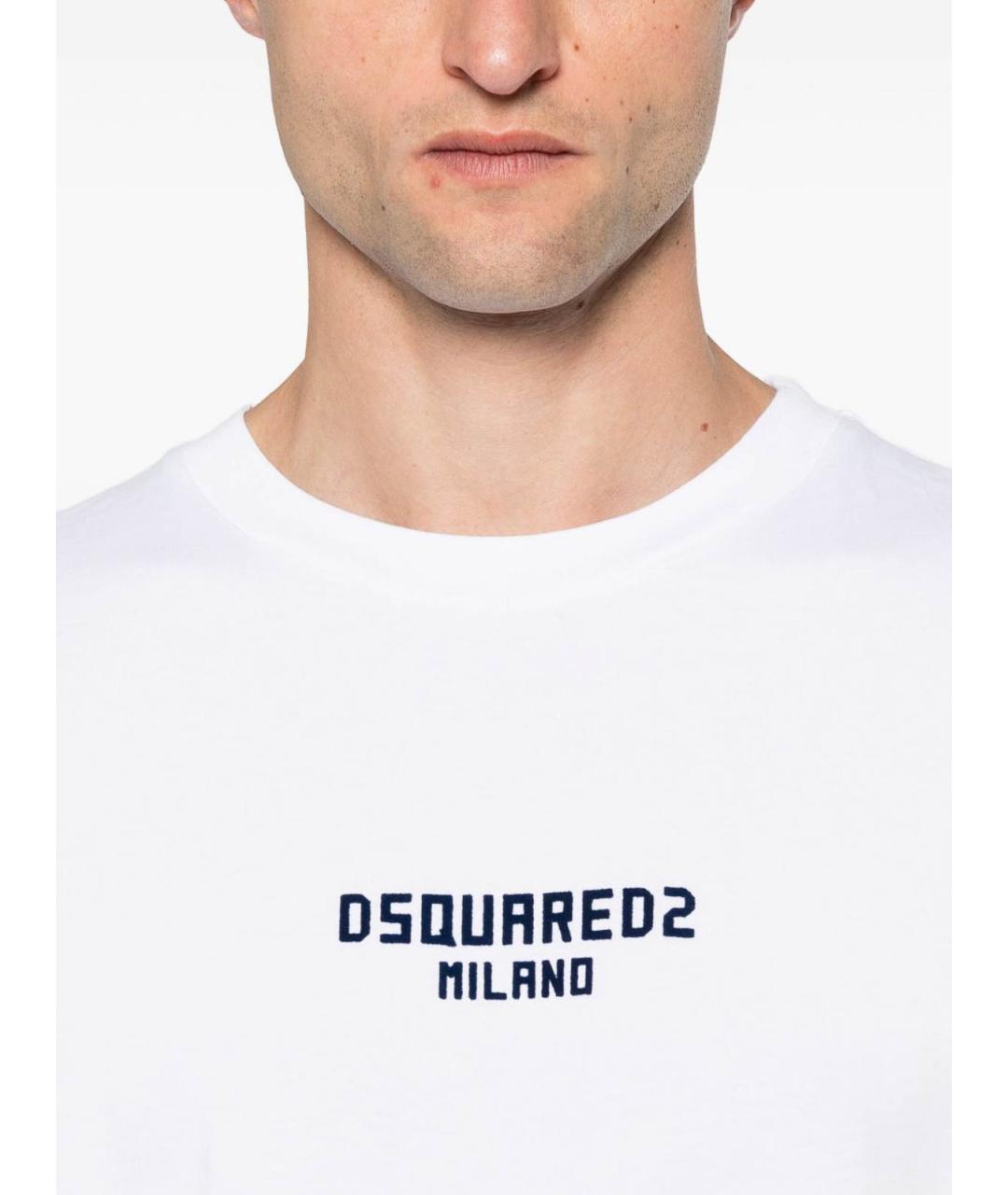 DSQUARED2 Белая хлопковая футболка, фото 4
