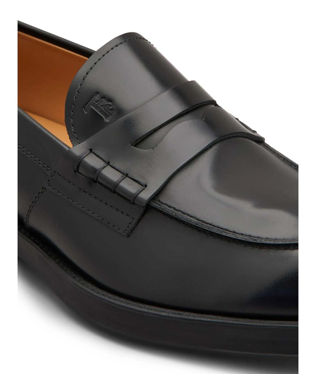 TOD'S Черные кожаные лоферы, фото 4
