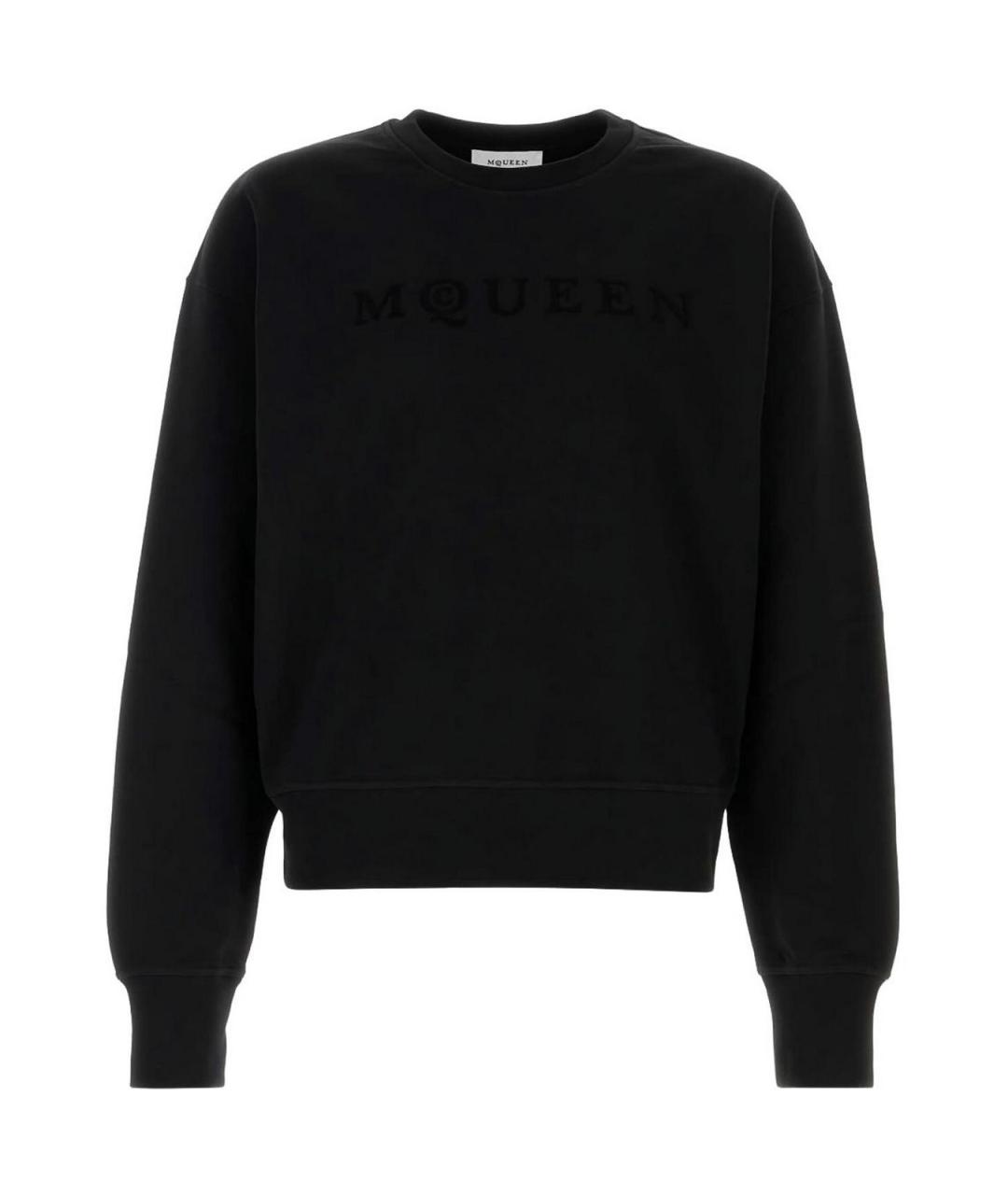 ALEXANDER MCQUEEN Черный хлопковый джемпер / свитер, фото 1
