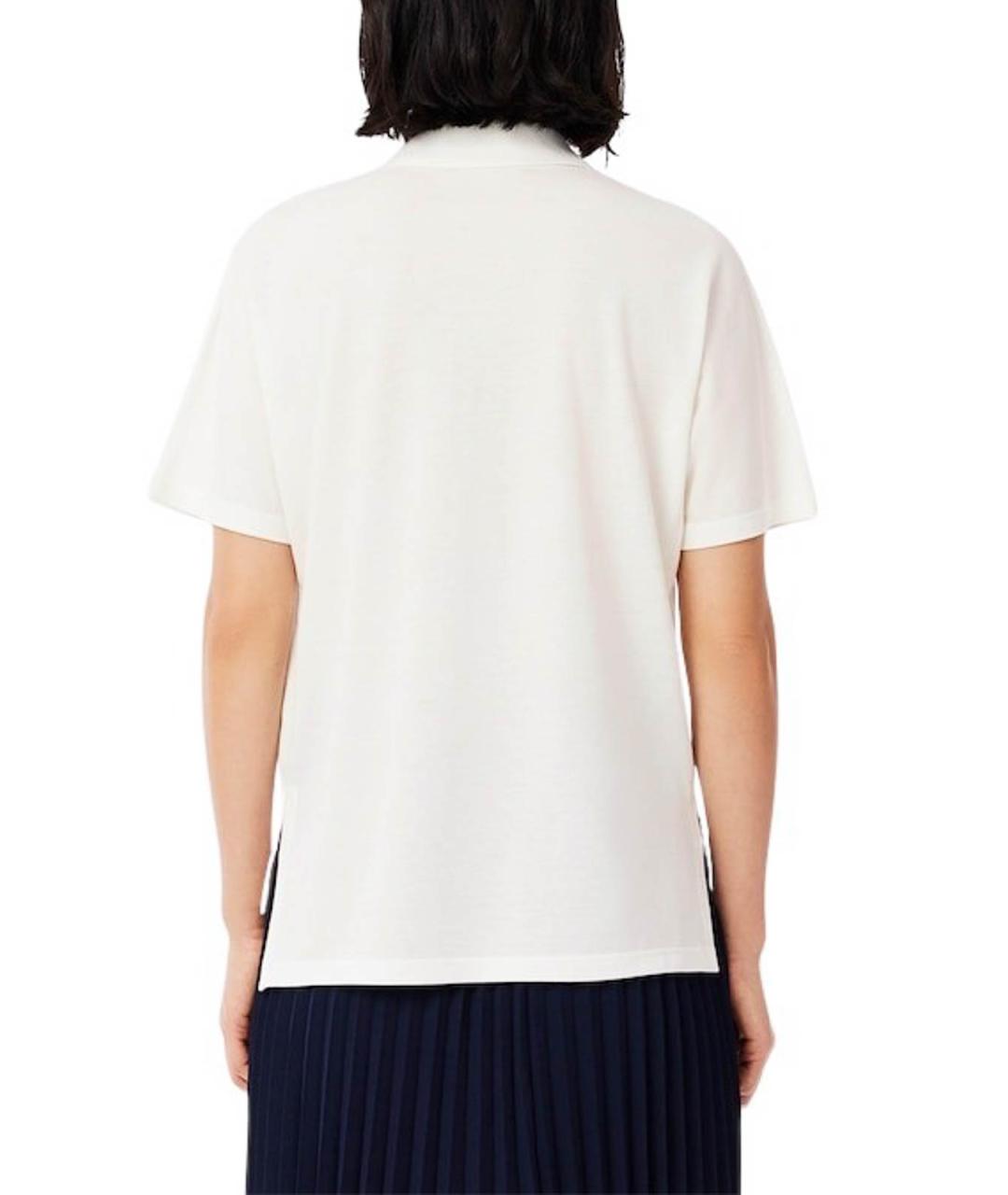 LACOSTE Белая хлопковая футболка, фото 3