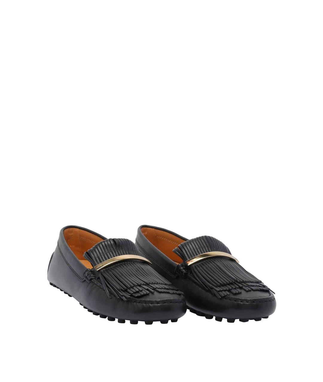 TOD'S Черные кожаные лоферы, фото 2