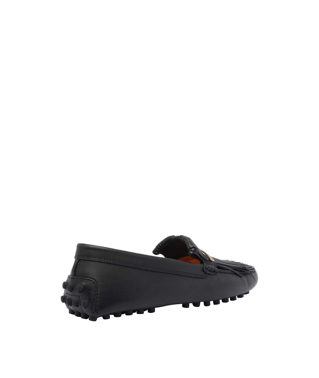 TOD'S Черные кожаные лоферы, фото 3
