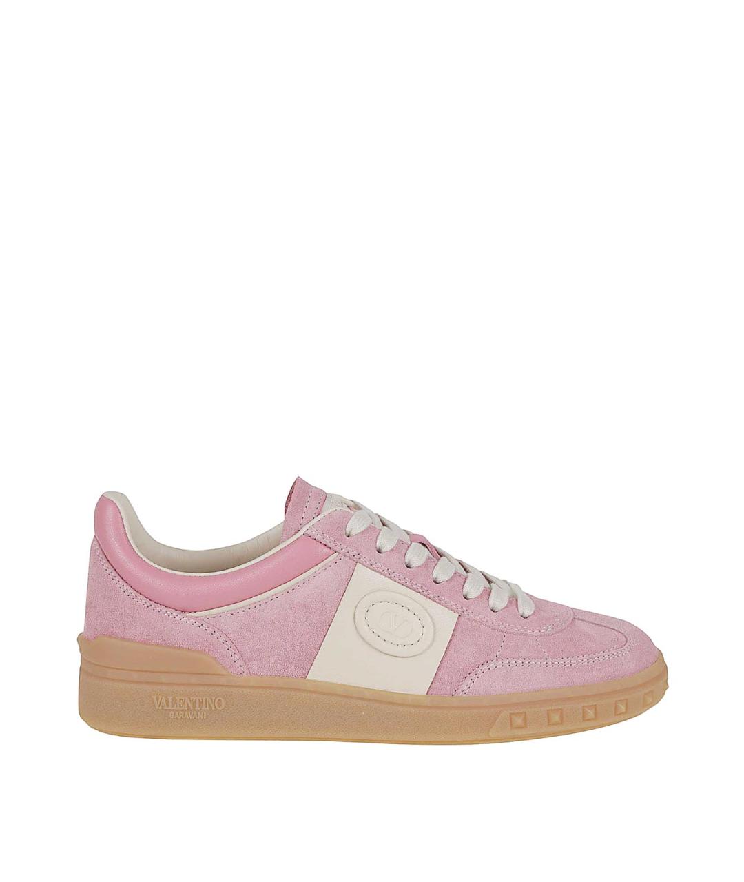 VALENTINO Розовые кожаные кроссовки, фото 1