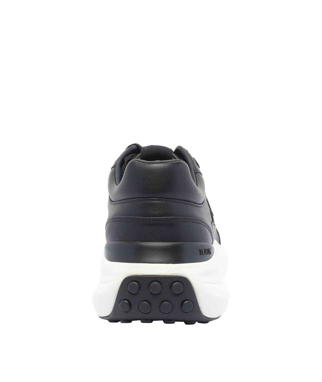TOD'S Черные кожаные кроссовки, фото 4