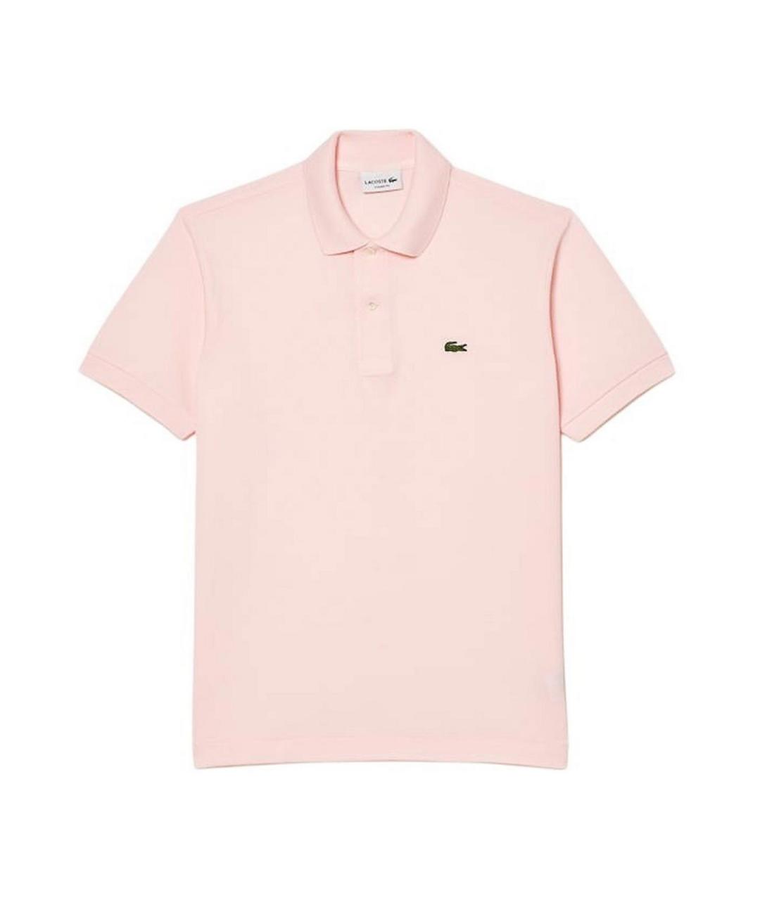 LACOSTE Розовое хлопковое поло с коротким рукавом, фото 1