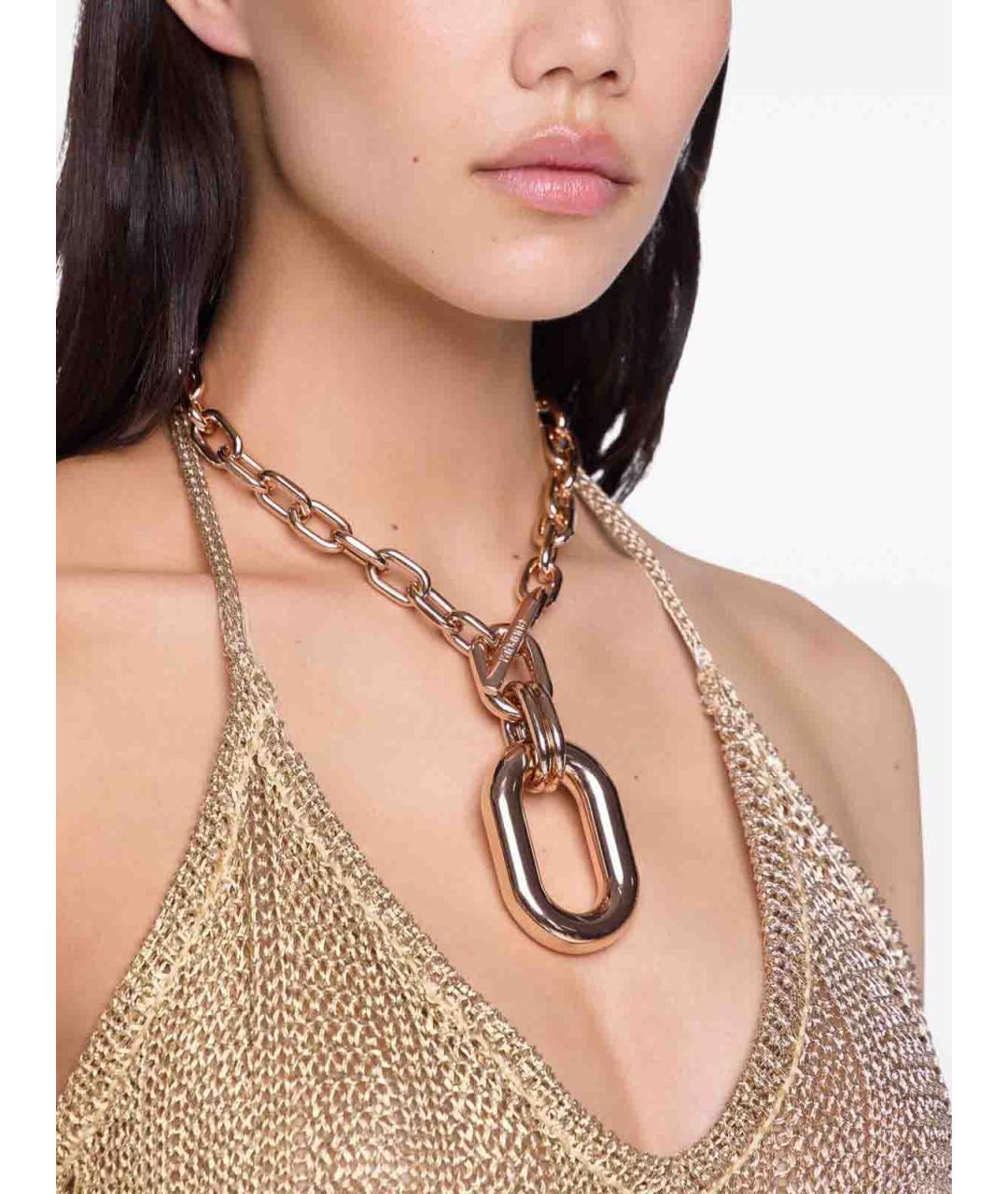 PACO RABANNE Розовое металлическое колье, фото 4