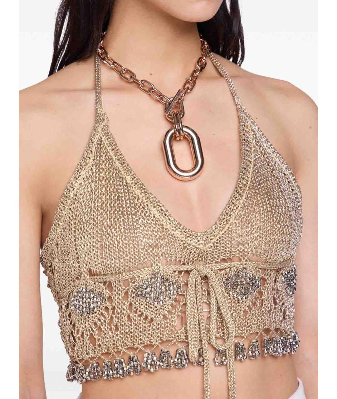 PACO RABANNE Розовое металлическое колье, фото 3