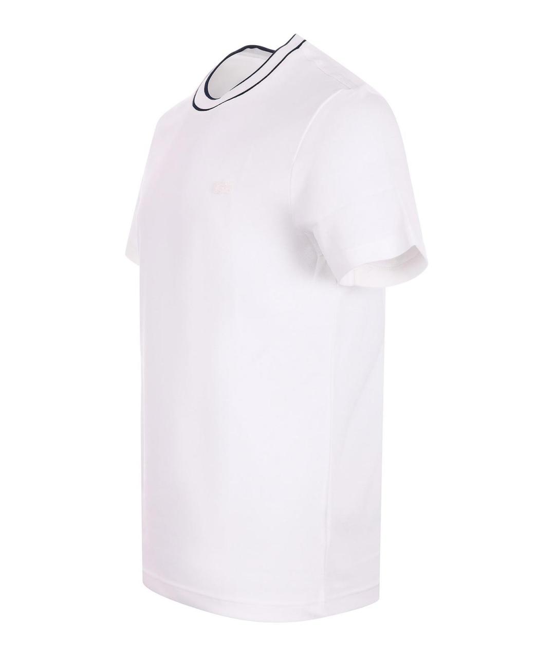 LACOSTE Бежевая хлопковая футболка, фото 2