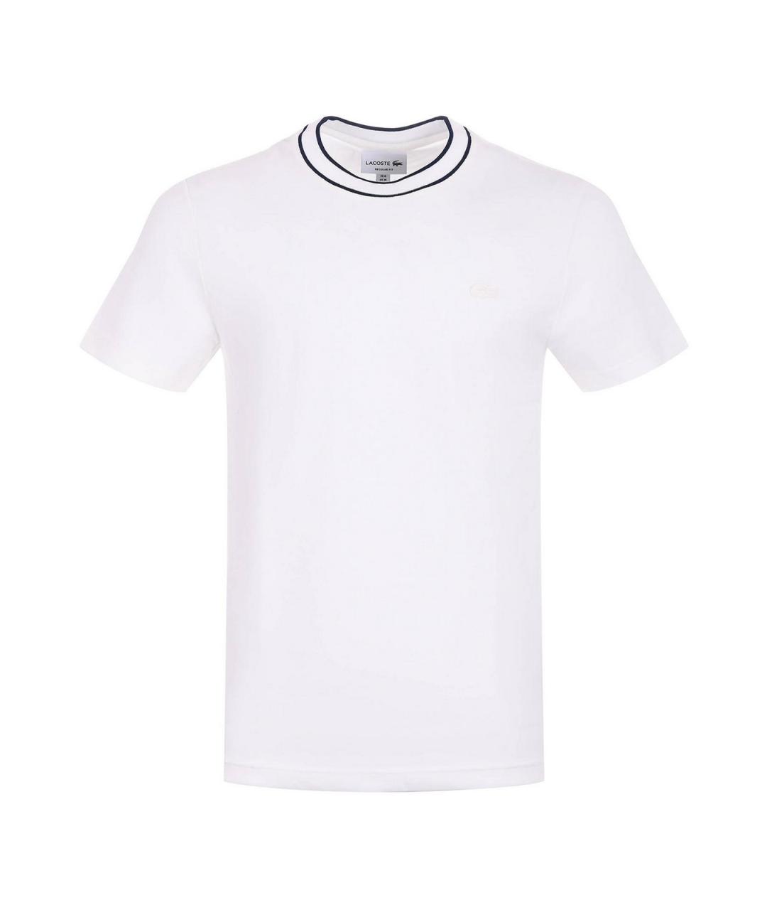 LACOSTE Бежевая хлопковая футболка, фото 1