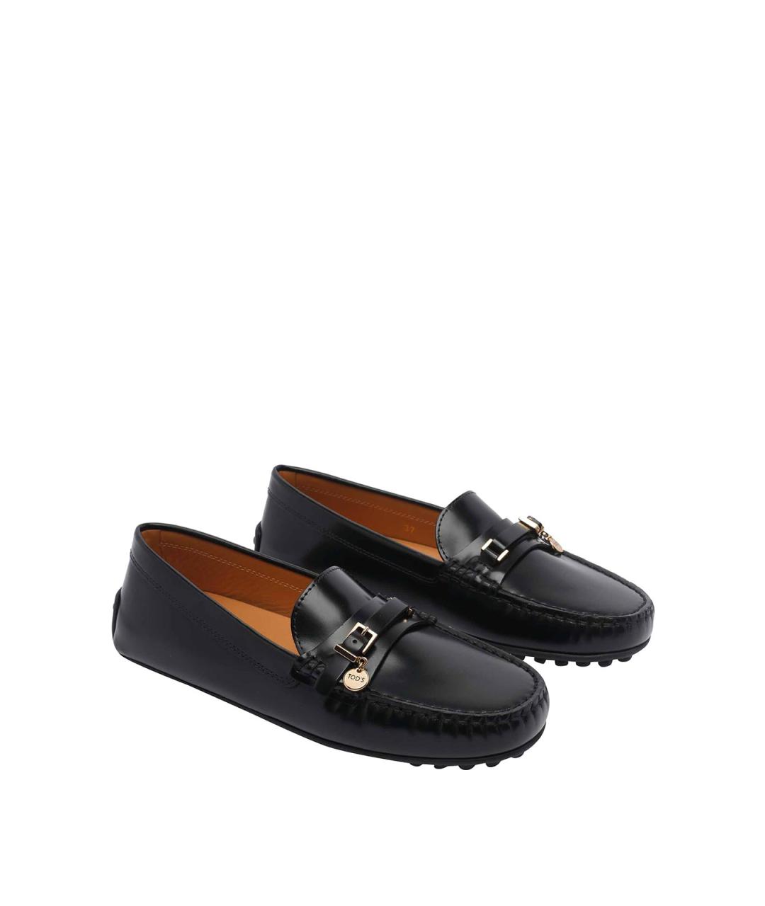 TOD'S Черные кожаные лоферы, фото 2