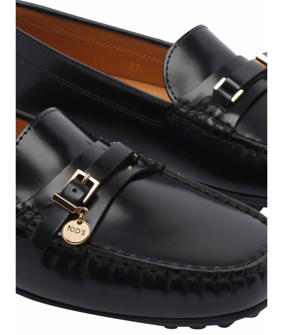 TOD'S Черные кожаные лоферы, фото 3