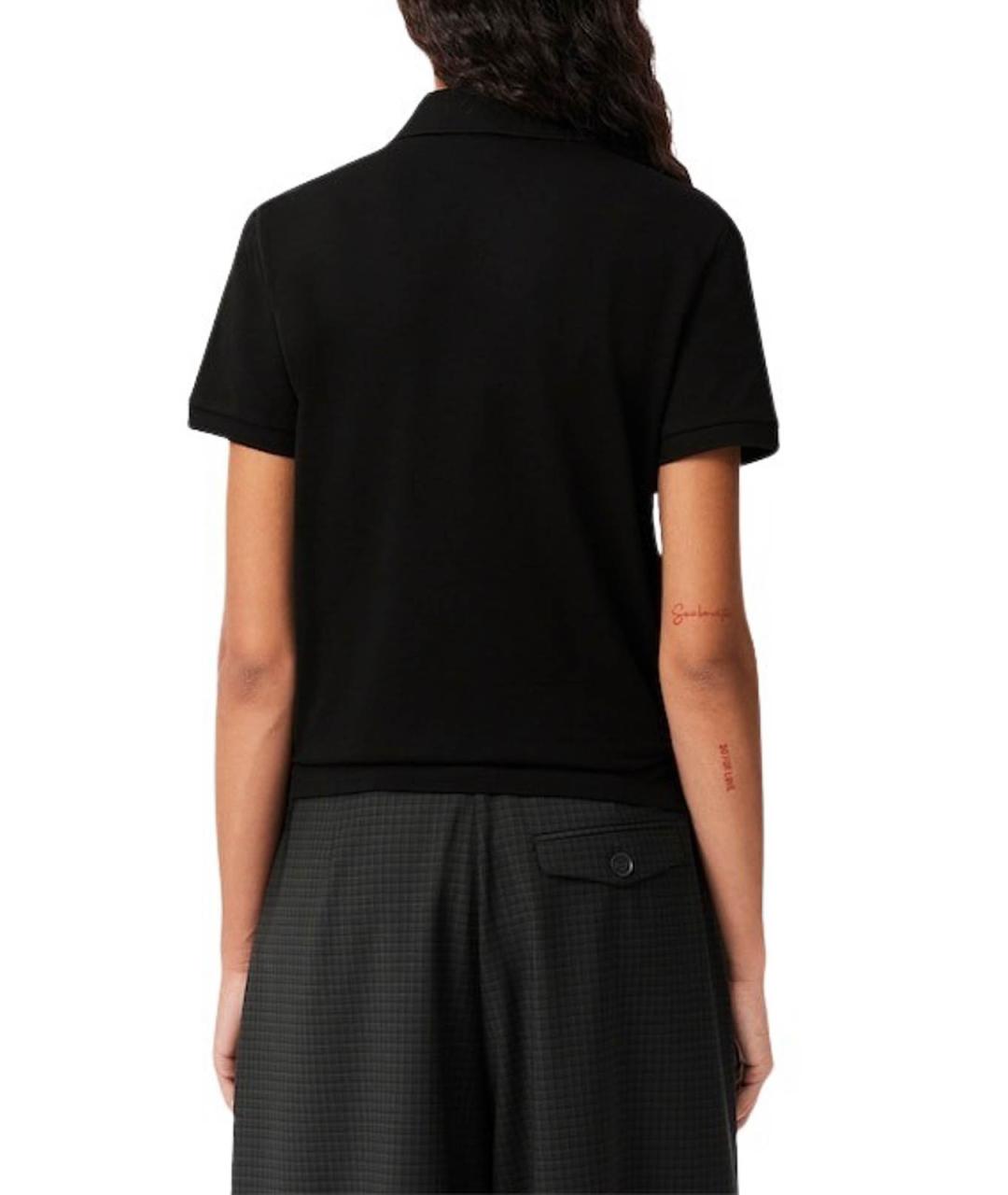 LACOSTE Черная хлопковая футболка, фото 3