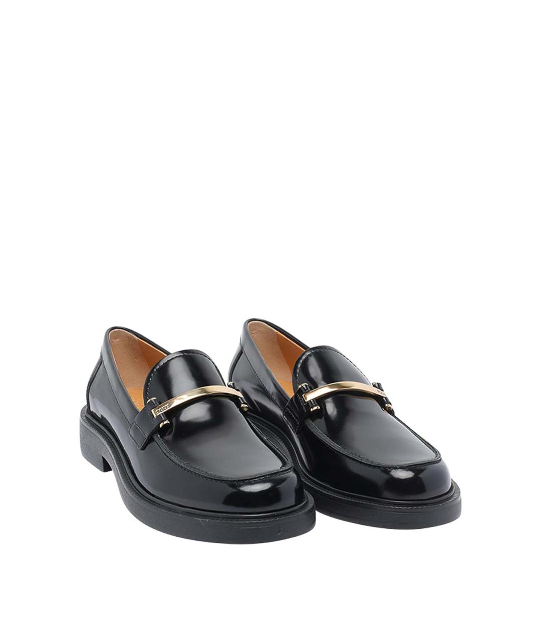 TOD'S Черные кожаные лоферы, фото 2