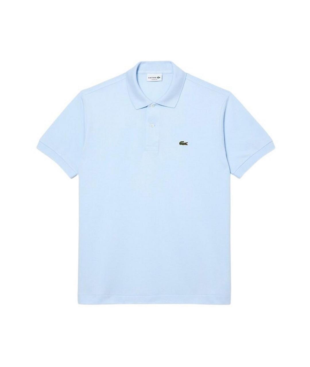 LACOSTE Голубое хлопковое поло с коротким рукавом, фото 1
