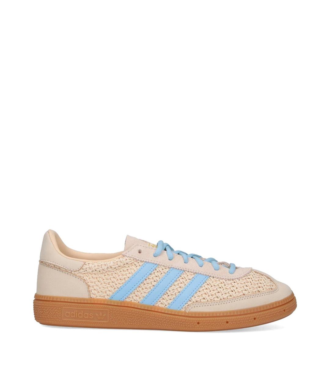 ADIDAS Бежевые кожаные низкие кроссовки / кеды, фото 1