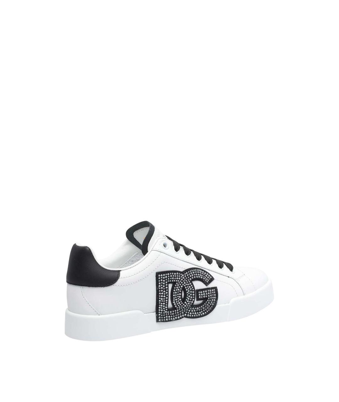 DOLCE&GABBANA Белые кожаные кроссовки, фото 3
