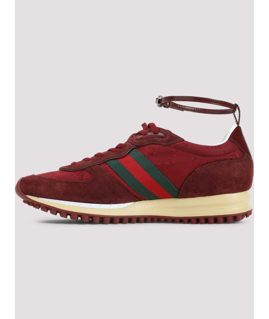 GUCCI Красные текстильные кроссовки, фото 2