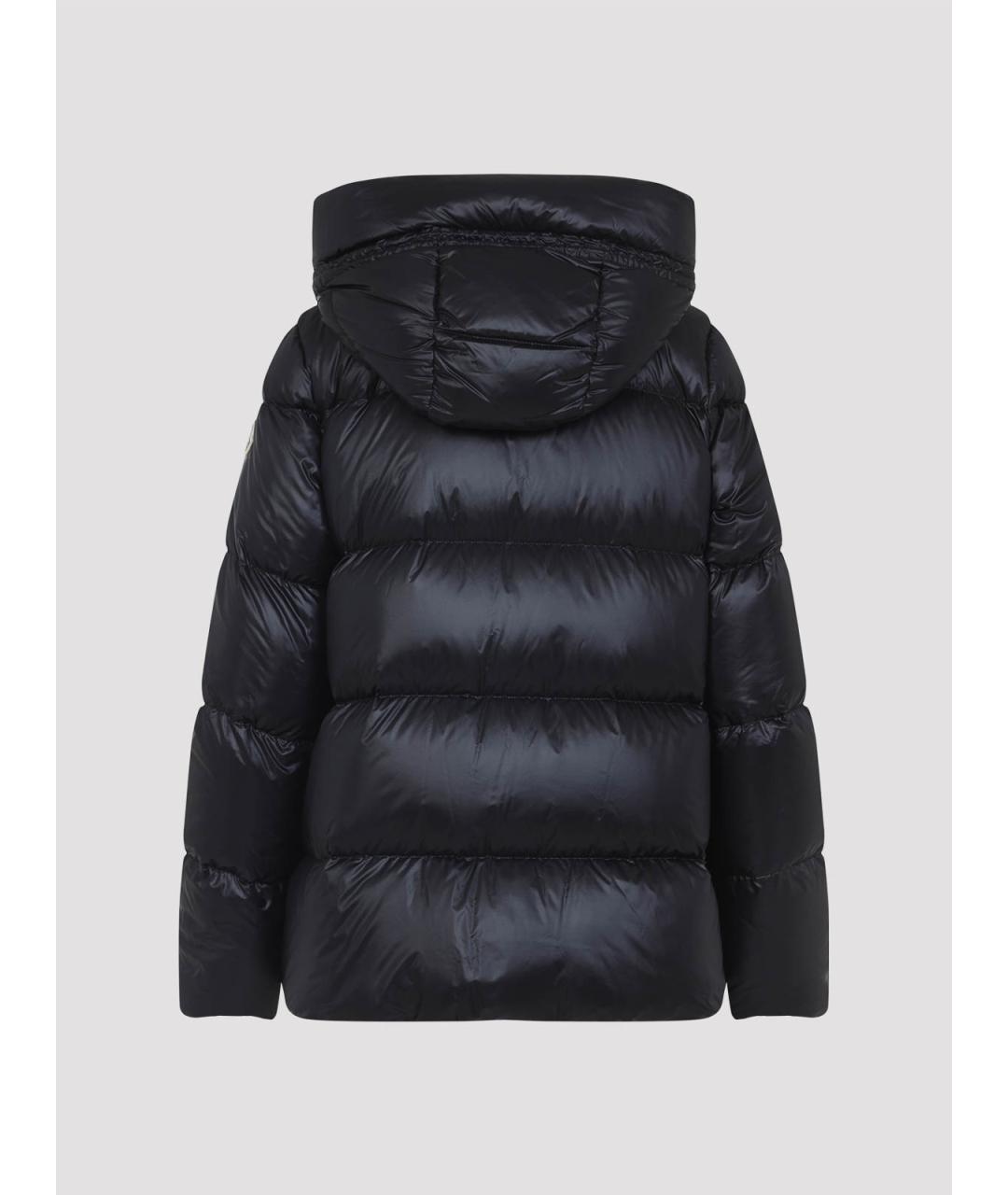 MONCLER Черный полиамидовый пуховик, фото 2