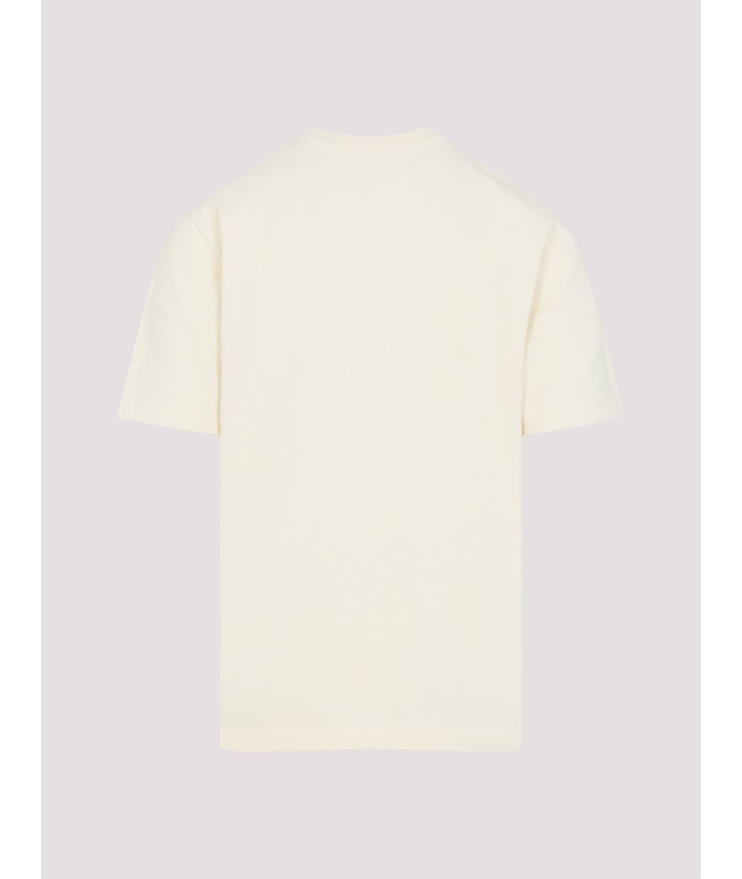 JACQUEMUS Бежевая хлопковая футболка, фото 2