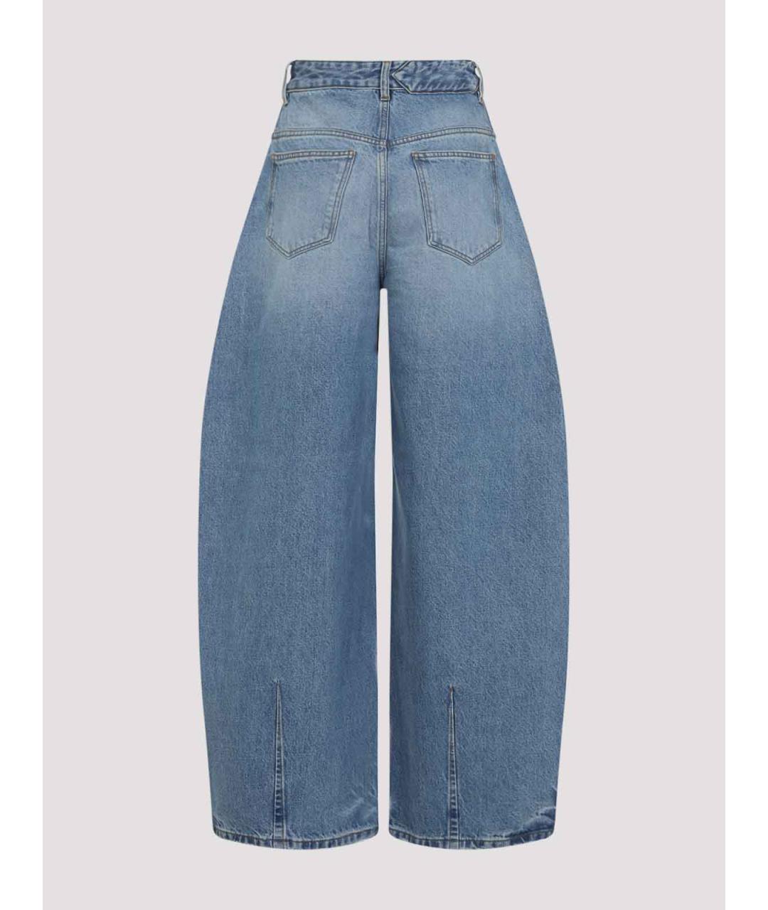 JACQUEMUS Голубые хлопковые прямые джинсы, фото 2