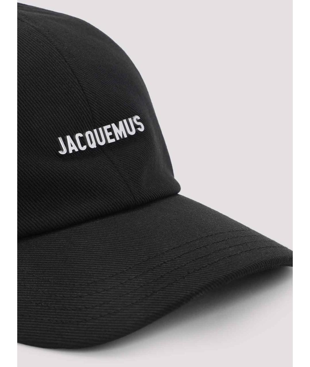 JACQUEMUS Черная хлопковая кепка, фото 3