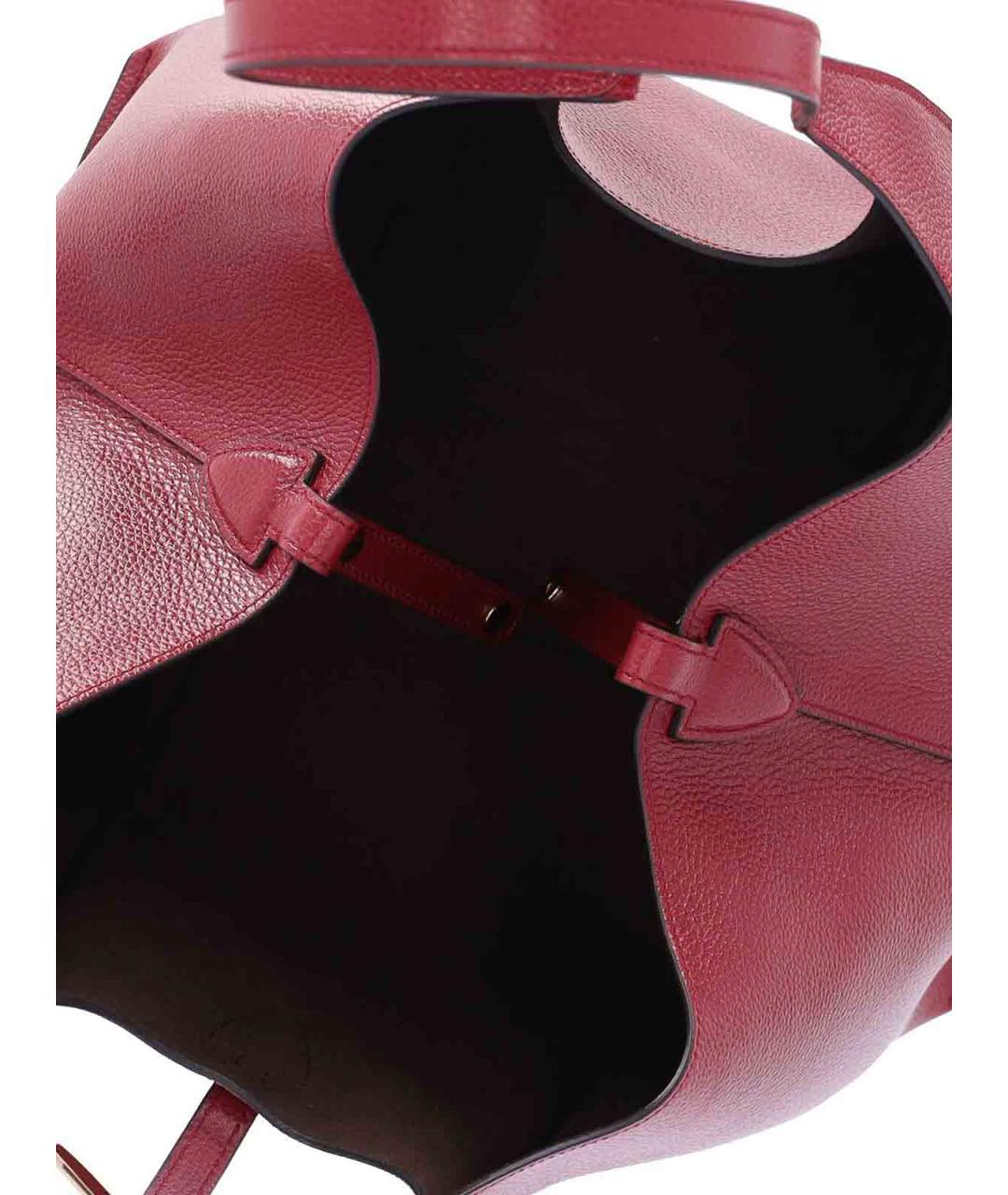 TOD'S Красная кожаная сумка тоут, фото 6