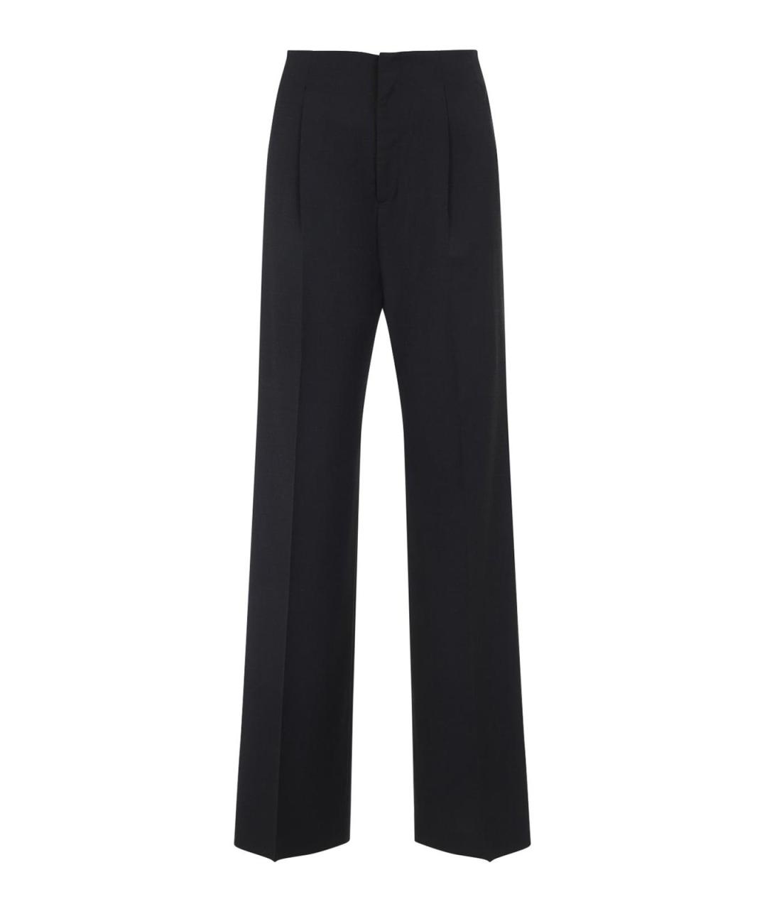 ALBERTA FERRETTI Серые шерстяные прямые брюки, фото 1