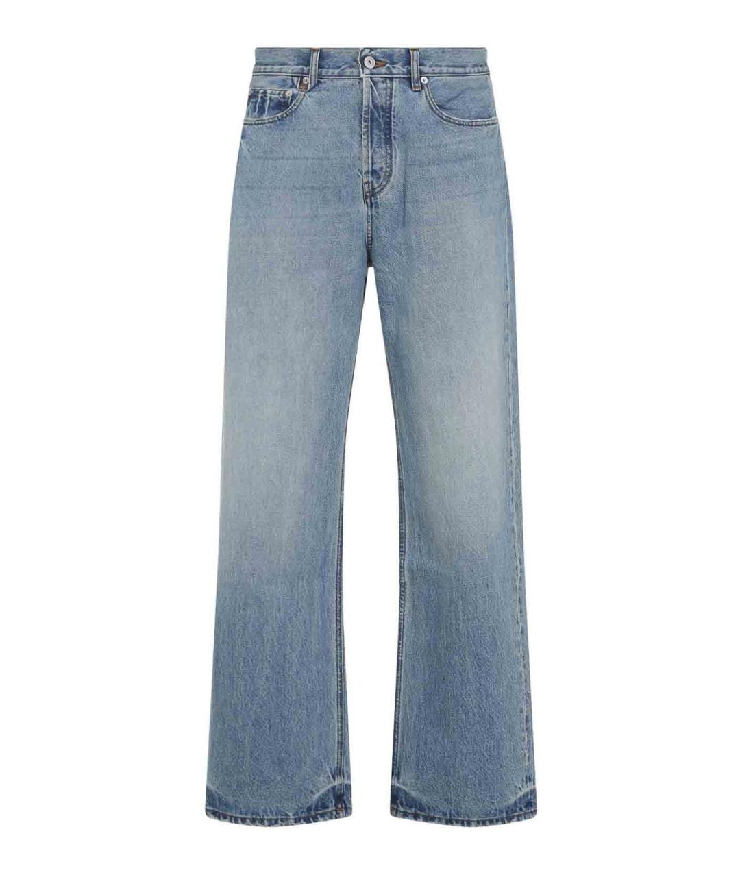 JACQUEMUS Голубые хлопковые джинсы, фото 1