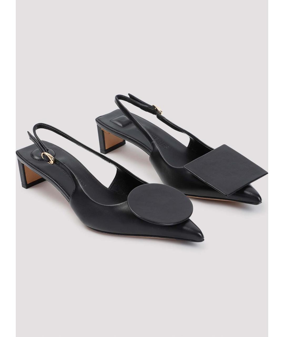 JACQUEMUS Черные кожаные туфли, фото 3
