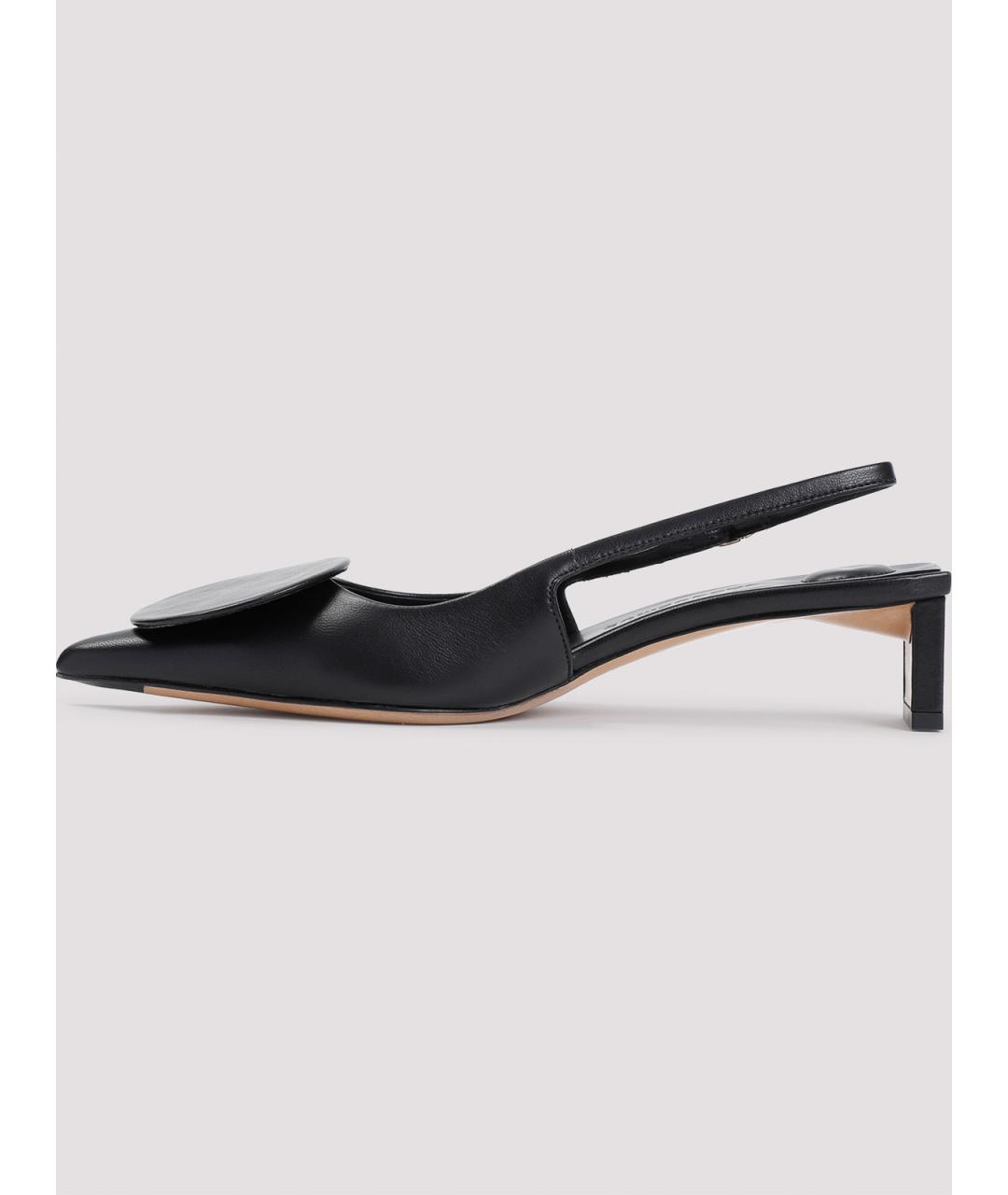 JACQUEMUS Черные кожаные туфли, фото 2