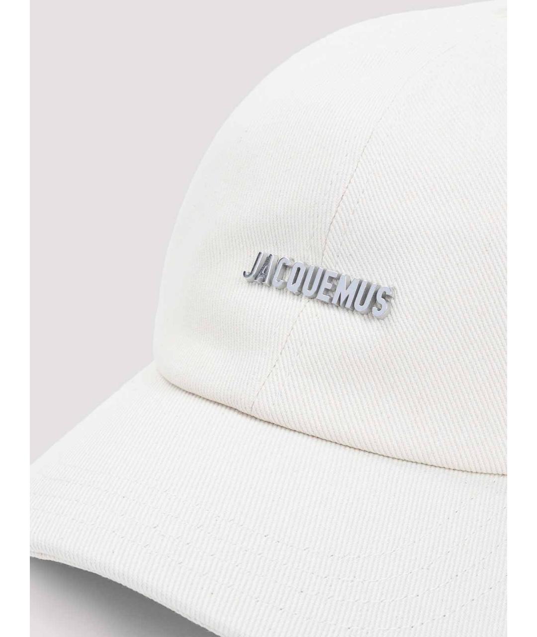 JACQUEMUS Белая хлопковая кепка, фото 3