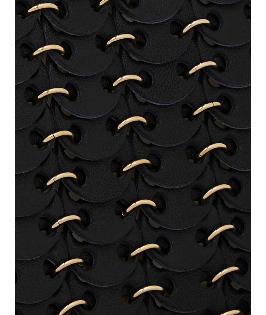 PACO RABANNE Черная кожаная сумка через плечо, фото 4