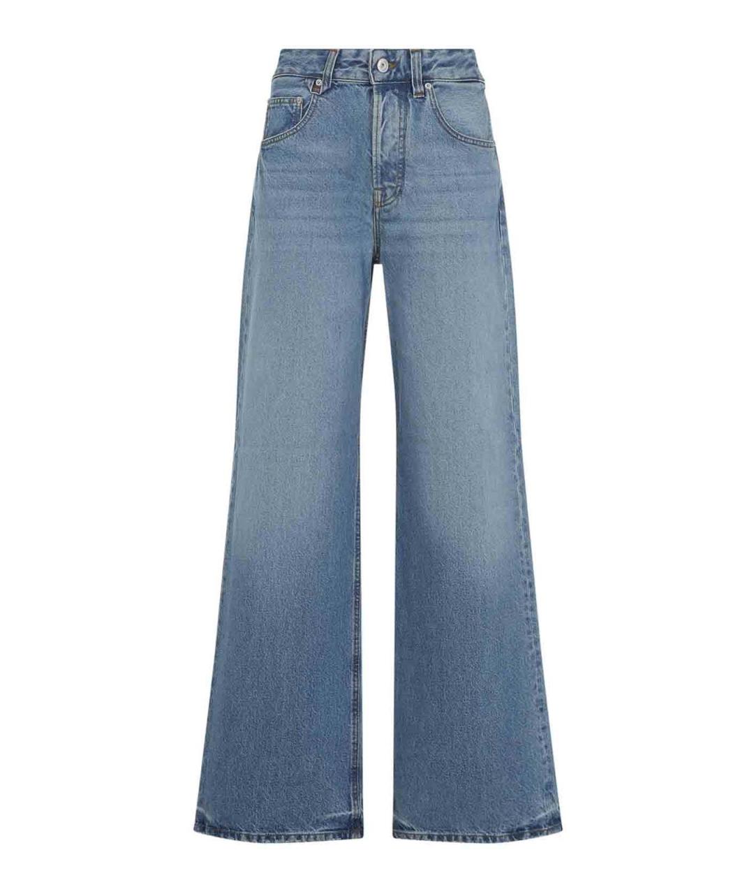 JACQUEMUS Голубые хлопковые джинсы клеш, фото 1