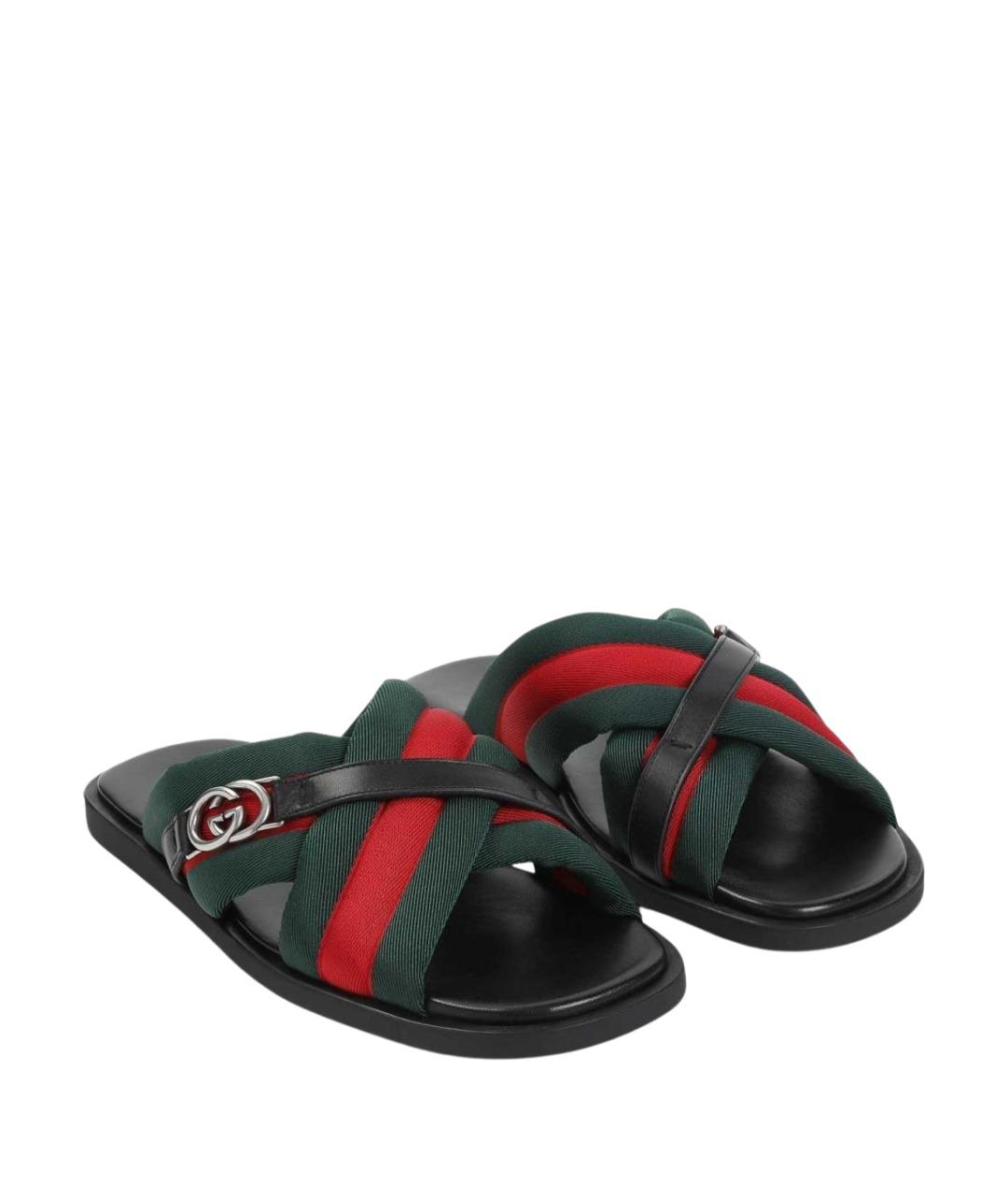 GUCCI Черные сандалии, фото 2