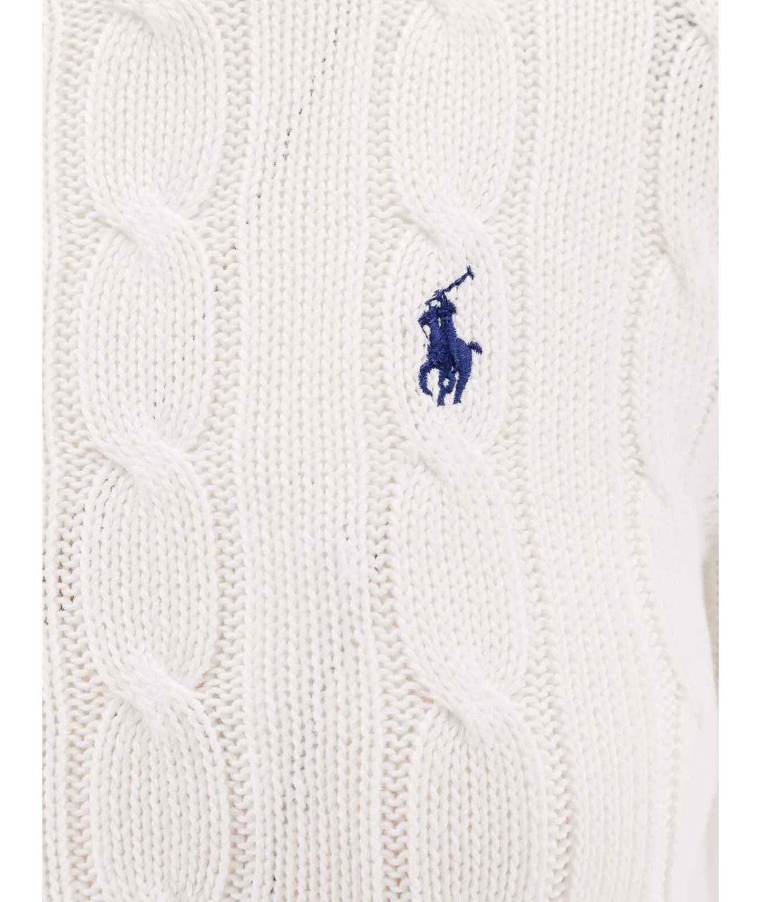 POLO RALPH LAUREN Белый хлопковый джемпер / свитер, фото 3