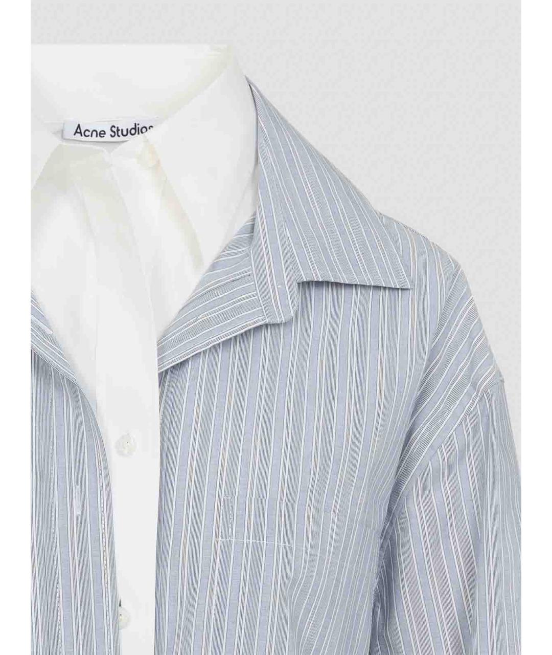 ACNE STUDIOS Голубая хлопковая рубашка, фото 4