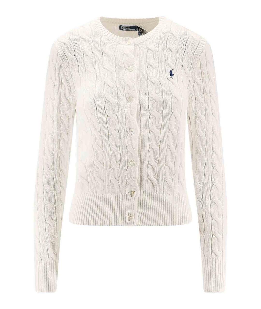 POLO RALPH LAUREN Белый хлопковый кардиган, фото 1