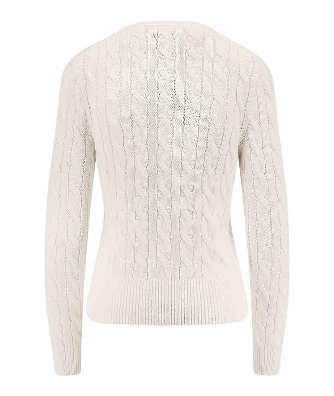 POLO RALPH LAUREN Белый хлопковый кардиган, фото 2