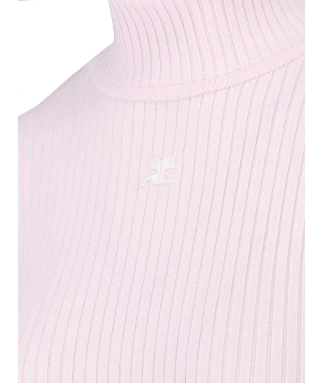 COURREGES Розовая вискозная водолазка, фото 3