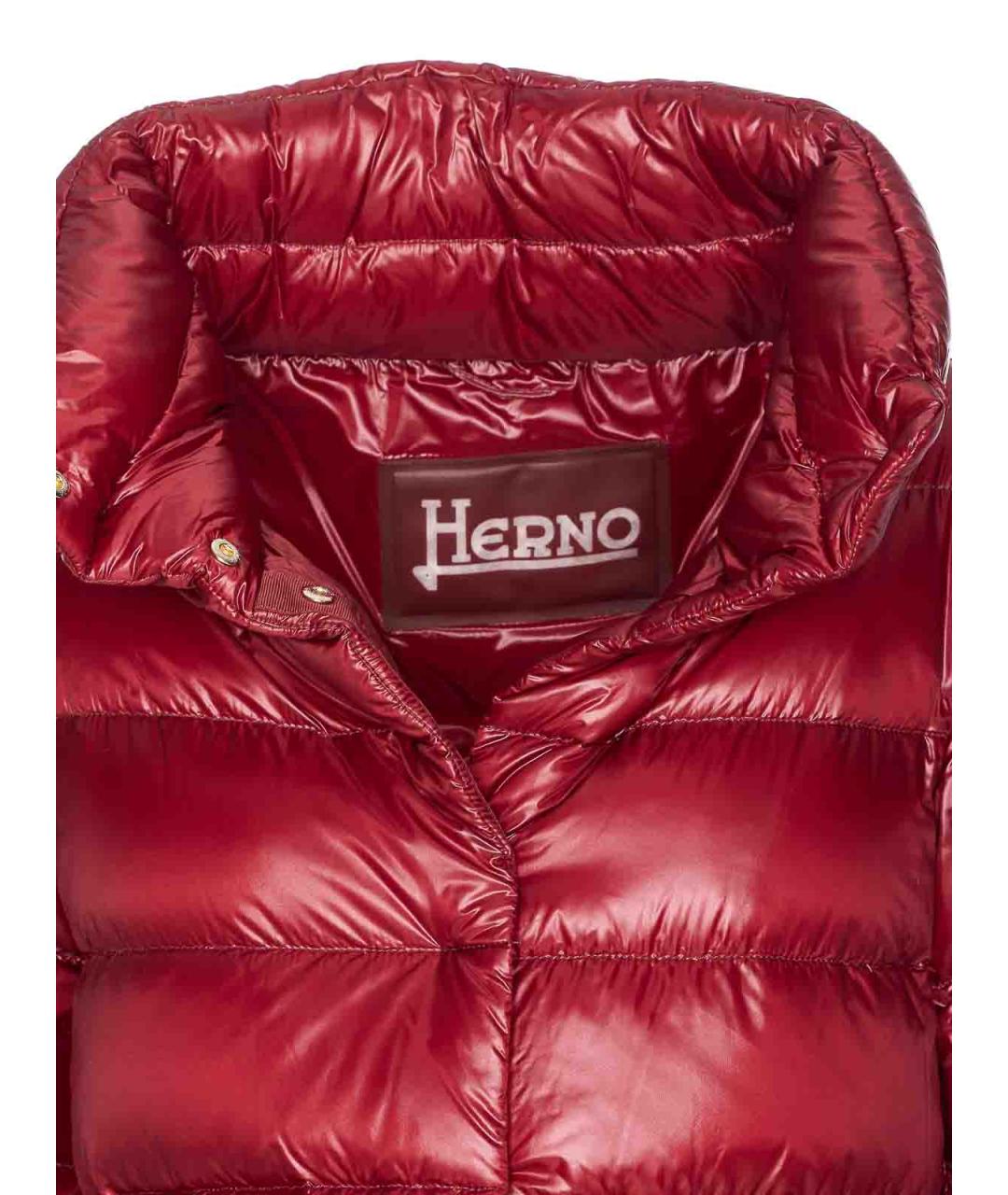 HERNO Бордовая куртка, фото 4