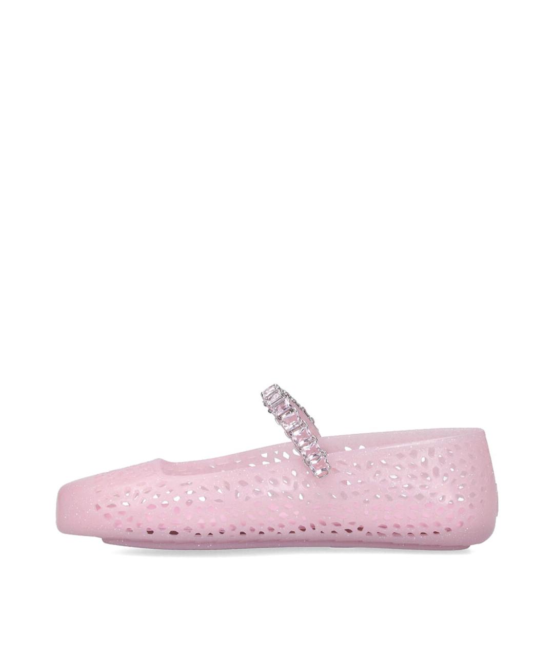 JIMMY CHOO Розовые резиновые балетки, фото 3