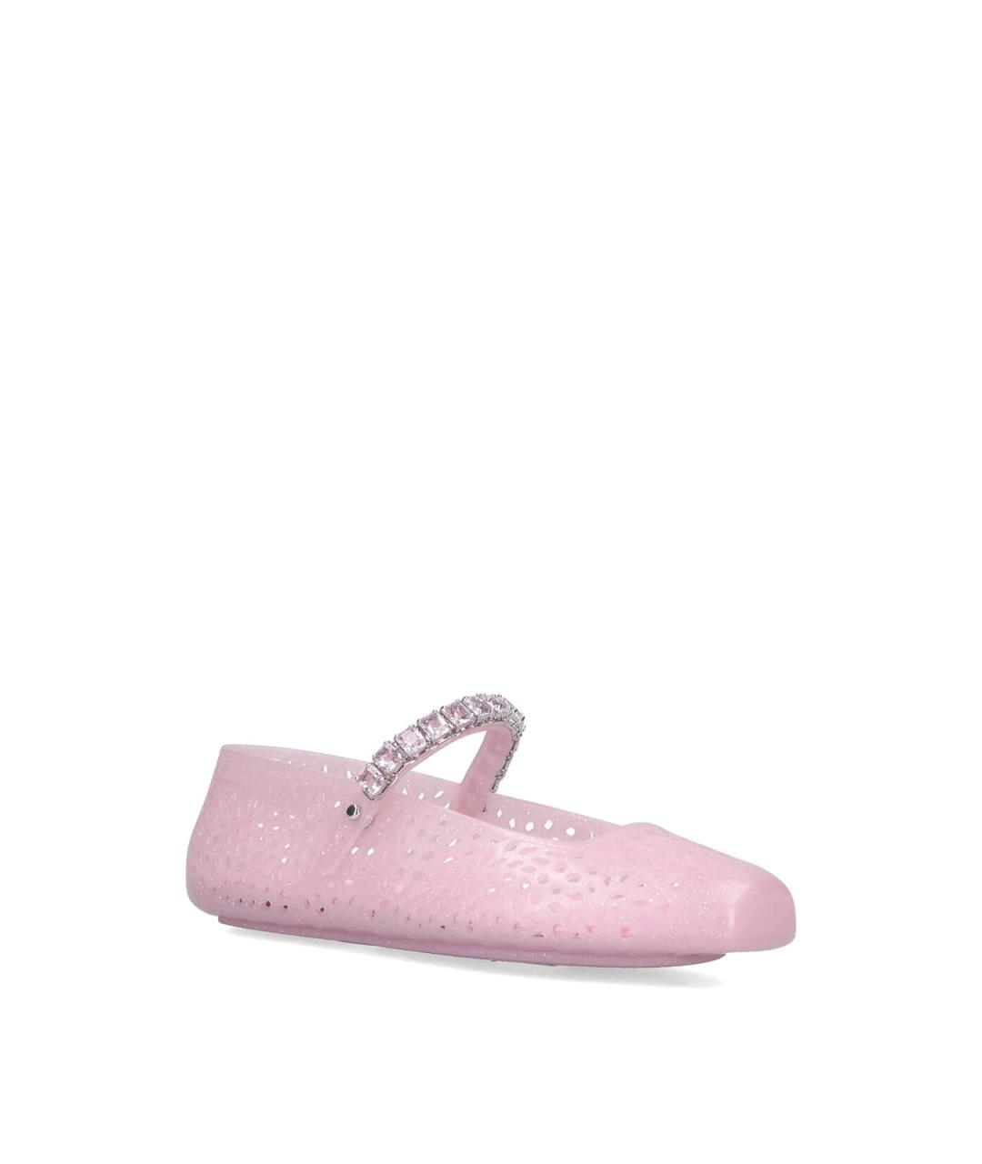 JIMMY CHOO Розовые резиновые балетки, фото 2