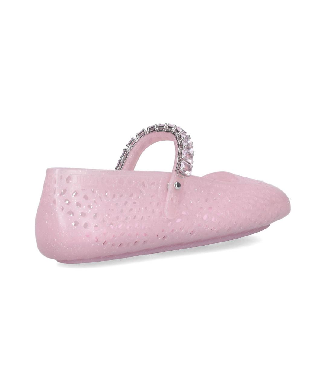 JIMMY CHOO Розовые резиновые балетки, фото 4