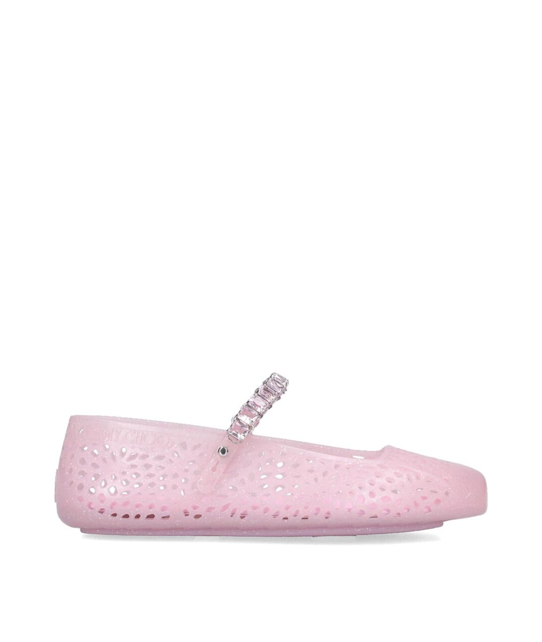 JIMMY CHOO Розовые резиновые балетки, фото 1