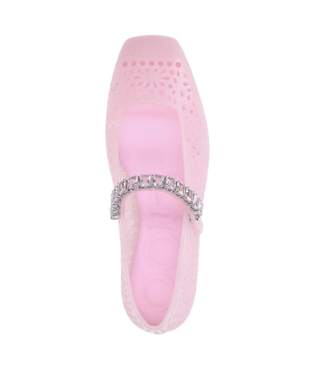 JIMMY CHOO Розовые резиновые балетки, фото 5