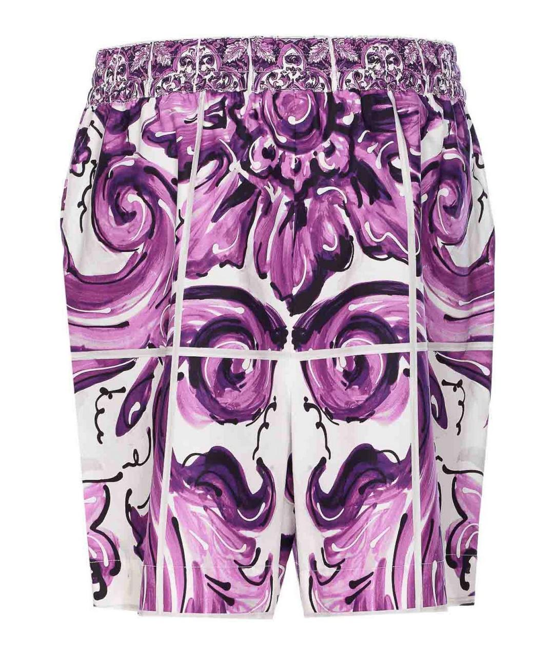 DOLCE&GABBANA Фиолетовые хлопковые шорты, фото 2