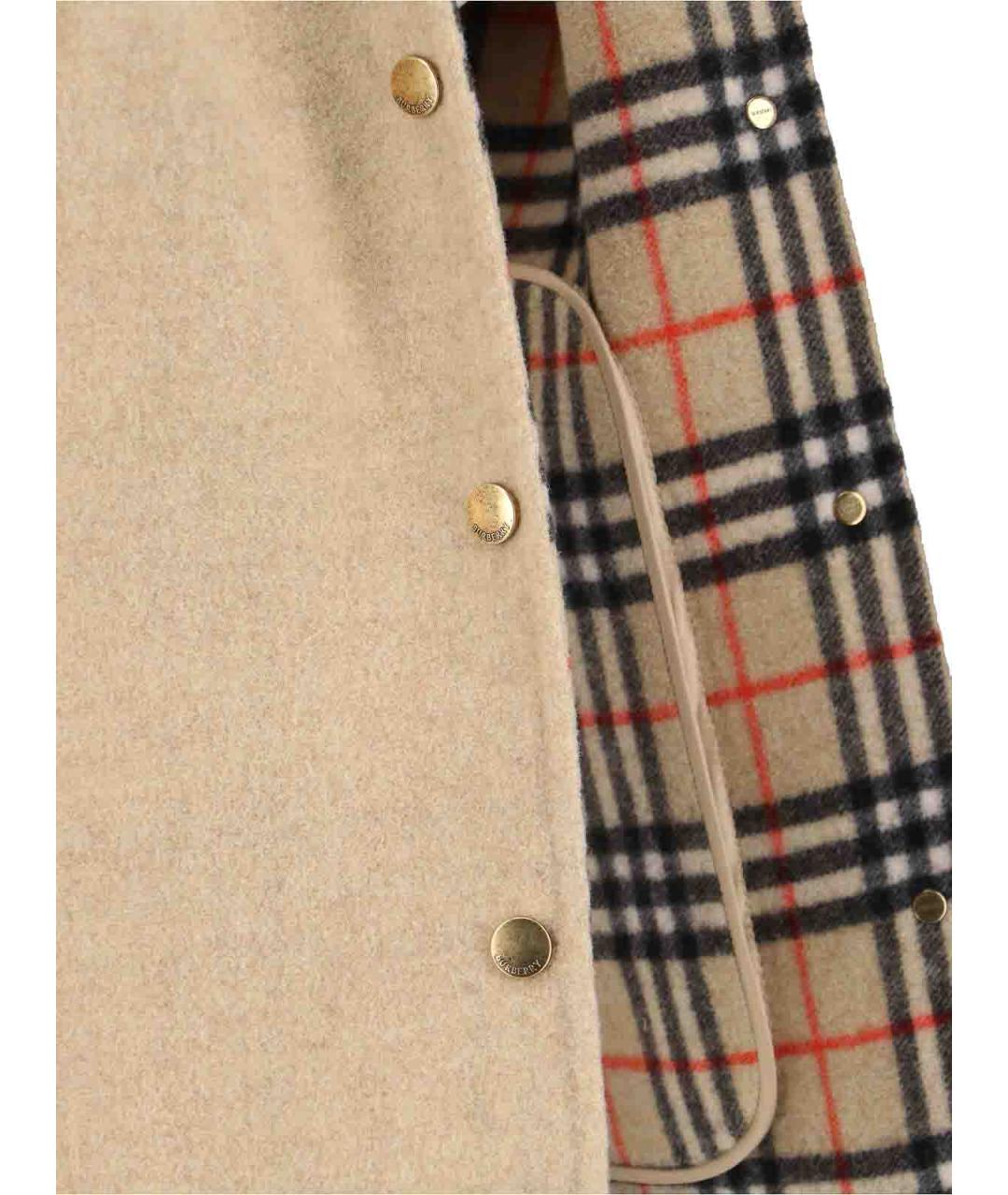 BURBERRY Бежевая шерстяная куртка, фото 5