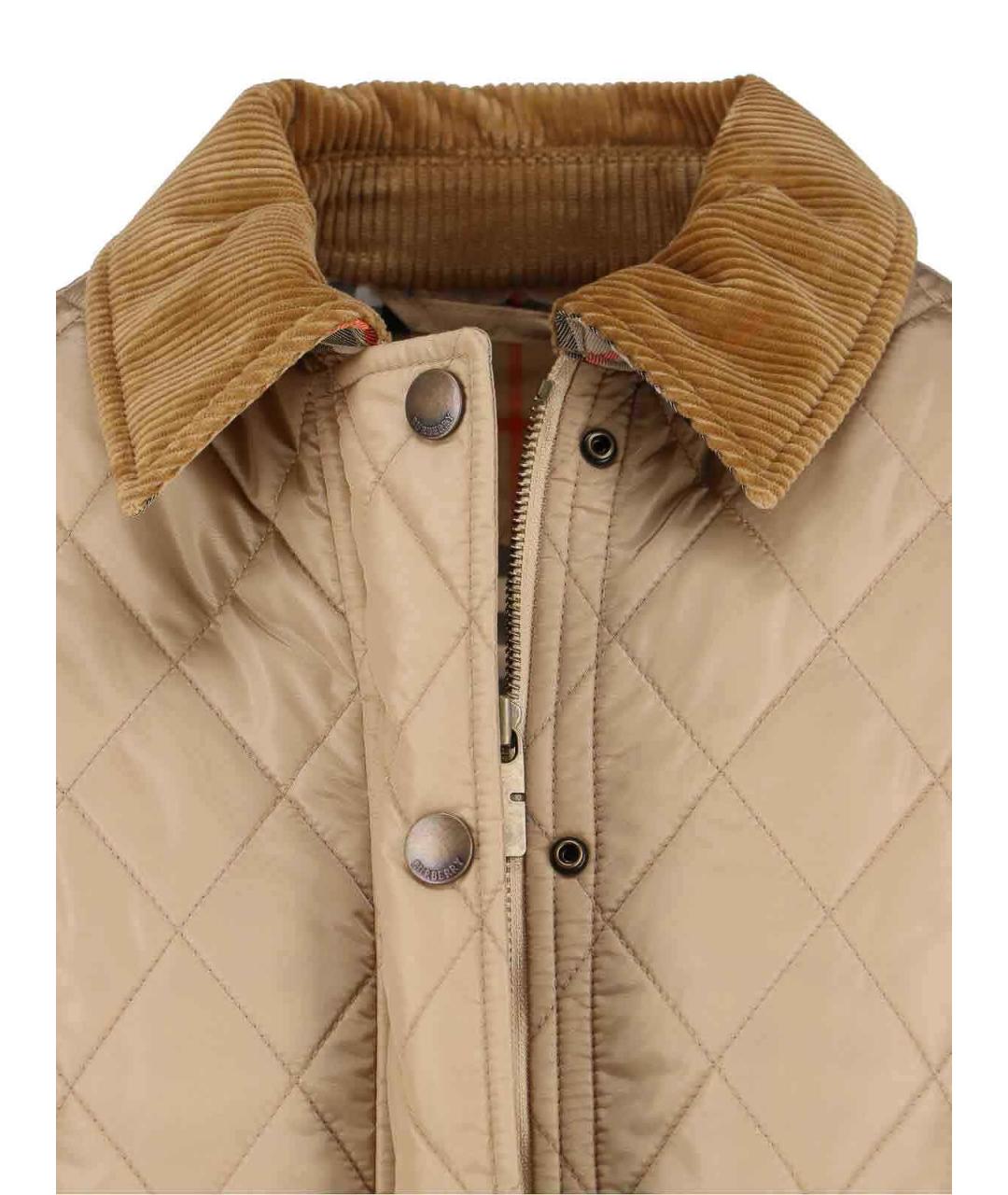 BURBERRY Бежевая бархатная куртка, фото 4