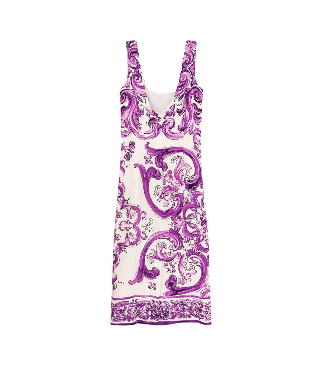 DOLCE&GABBANA Мульти шелковое платье, фото 2