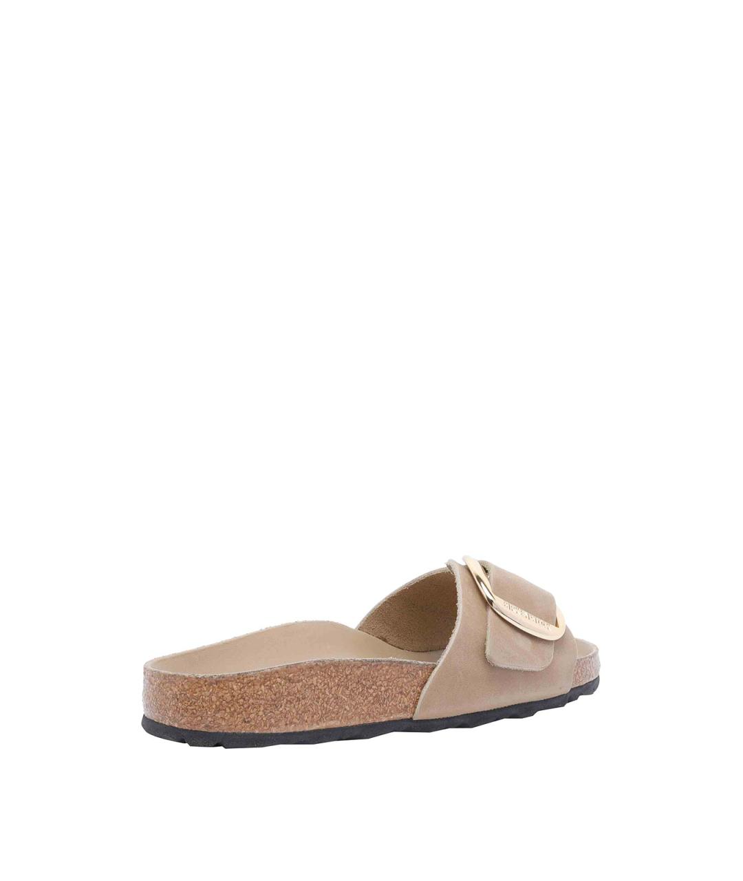 BIRKENSTOCK Бежевые кожаные шлепанцы, фото 3